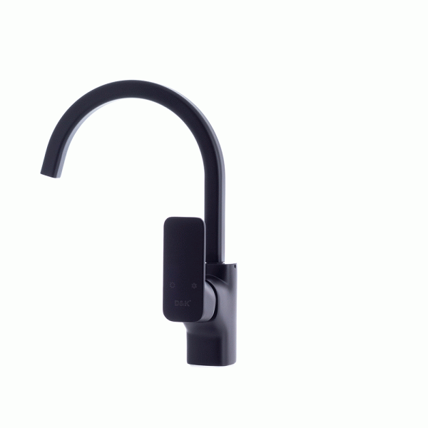 Смеситель для кухни D&K Berlin DA1432425 без подключения к фильтру черный