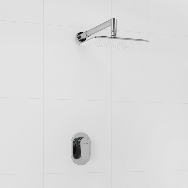 Душевая система со смесителем Wasserkraft  A12031 монтаж встраиваемая в стену без термостата хром