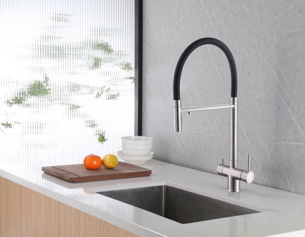 Смеситель для кухни Abber Wasser Kreis AF81141 с подключением к фильтру хром