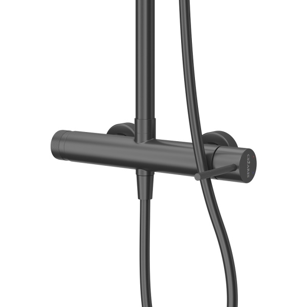 Душевая система со смесителем Cezares Relax RELAX-CD-NOP монтаж настенная без термостата черный матовый