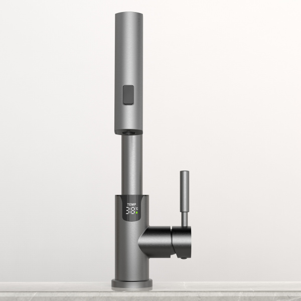 Смеситель для раковины Black&White Universe SD3028GM оружейная сталь