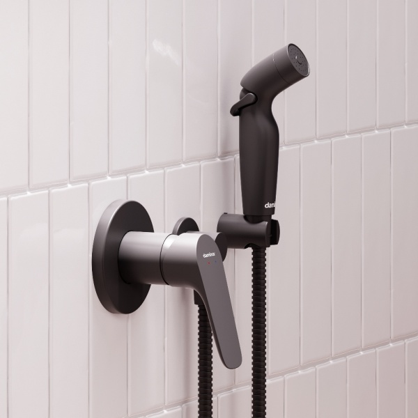 Гигиенический душ Damixa Jupiter 777510300 встраиваемый в стену черный матовый