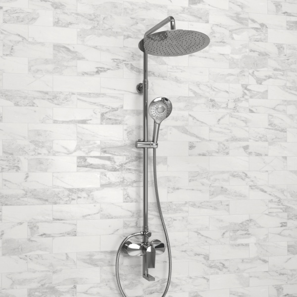 Душевая система со смесителем Wasserkraft  A166.116.101.010.CH монтаж настенная без термостата хром