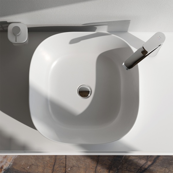 Раковина  квадратная  Am.Pm Func M8FWCC30430WG фарфор цвет белый глянцевый