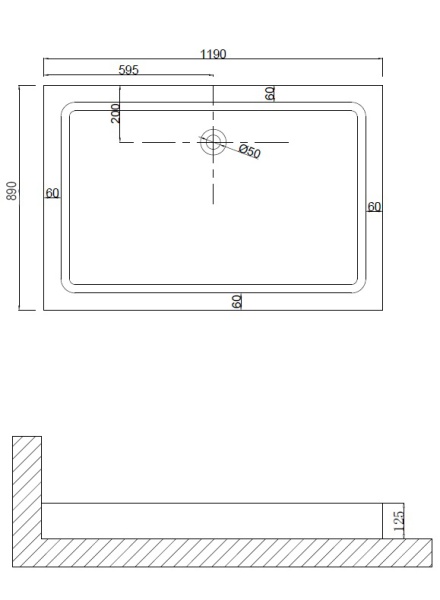 Душевой поддон Niagara NG-120-90Q 120x90 