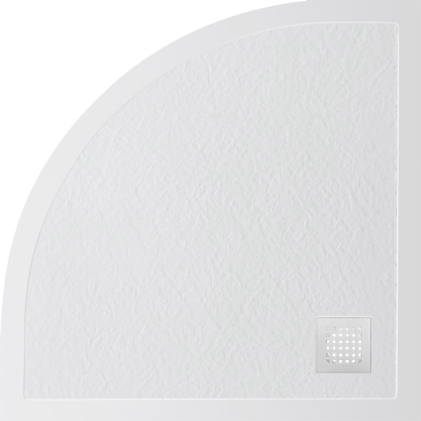 Душевой поддон низкий BelBagno Uno TRAY-MR-UNO-R-80-550-35-W-BO четверть круга литьевой мрамор 80x80 белый