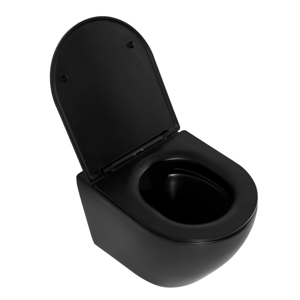 Унитаз подвесной BelBagno Colorato BB062CHR-MB Rimless фаянс черный матовый