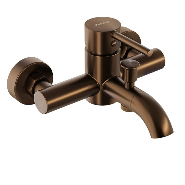 Смеситель для ванны или душа Damixa Scandinavian Pure 361000500 настенный 
без термостата розовое золото матовое