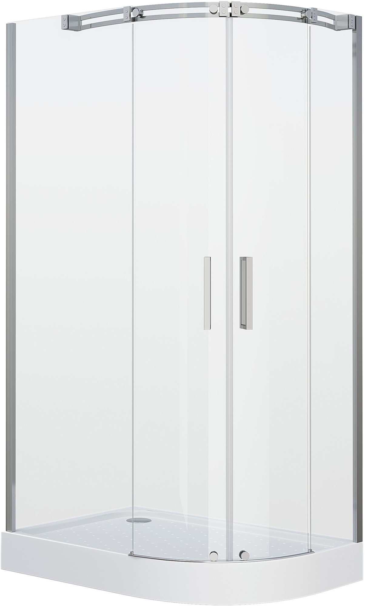 Душевой угол Grossman Galaxy GR-4110L прямоугольная-асимметричная  стекла прозрачные, профиль хром