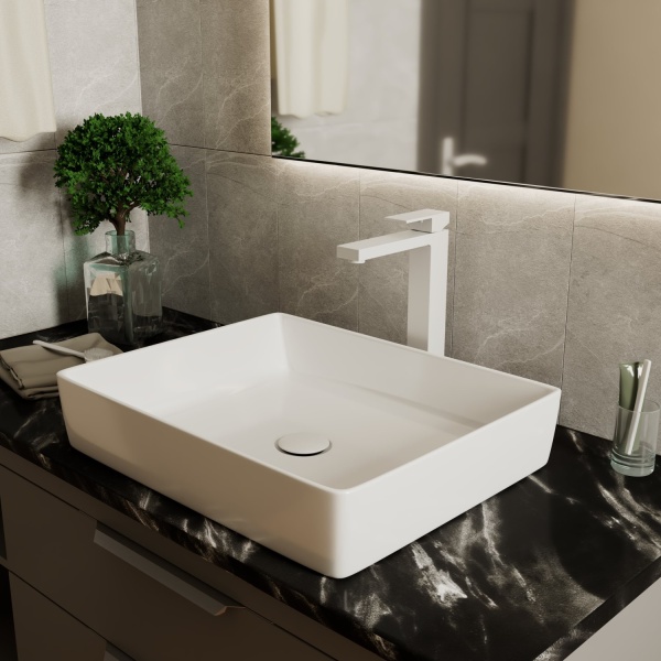 Смеситель для раковины D&amp;K Bayern.Liszt DA1512008 белый матовый