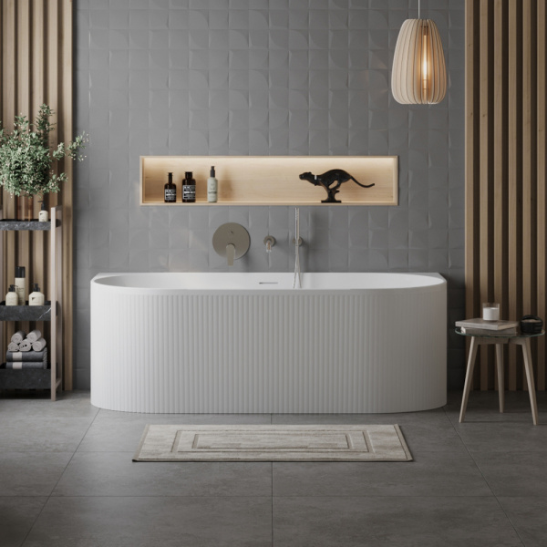 Акриловая ванна пристенная BelBagno  BB412-1700-800-MATT 170x80 овальная цвет белый матовый