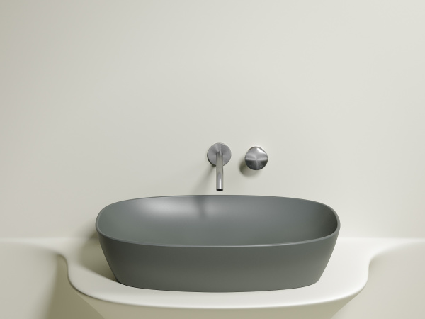 Раковина накладная овальная Ceramica Nova Element CN6049MH фарфор цвет серый матовый