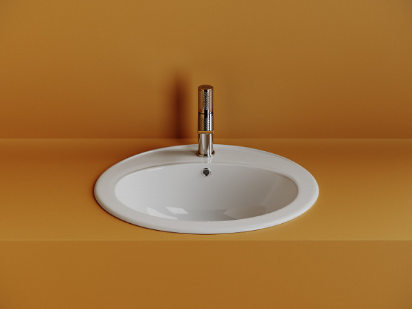 Раковина встраиваемая сверху овальная Ceramica Nova Sun CN6079 фарфор цвет белый