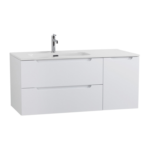 Тумба под раковину подвесная BelBagno Etna ETNA-1200-2C-1A-SO-BL-L 120 см  2 ящика + 1 дверца цвет Bianco Lucido 