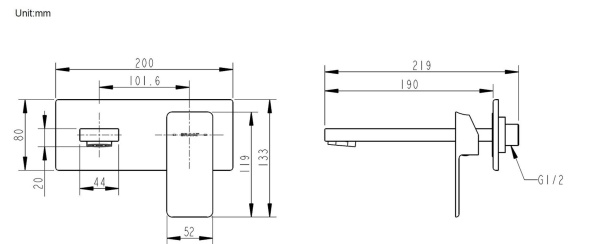 Смеситель для раковины Bravat Phillis P69183C-ENG хром