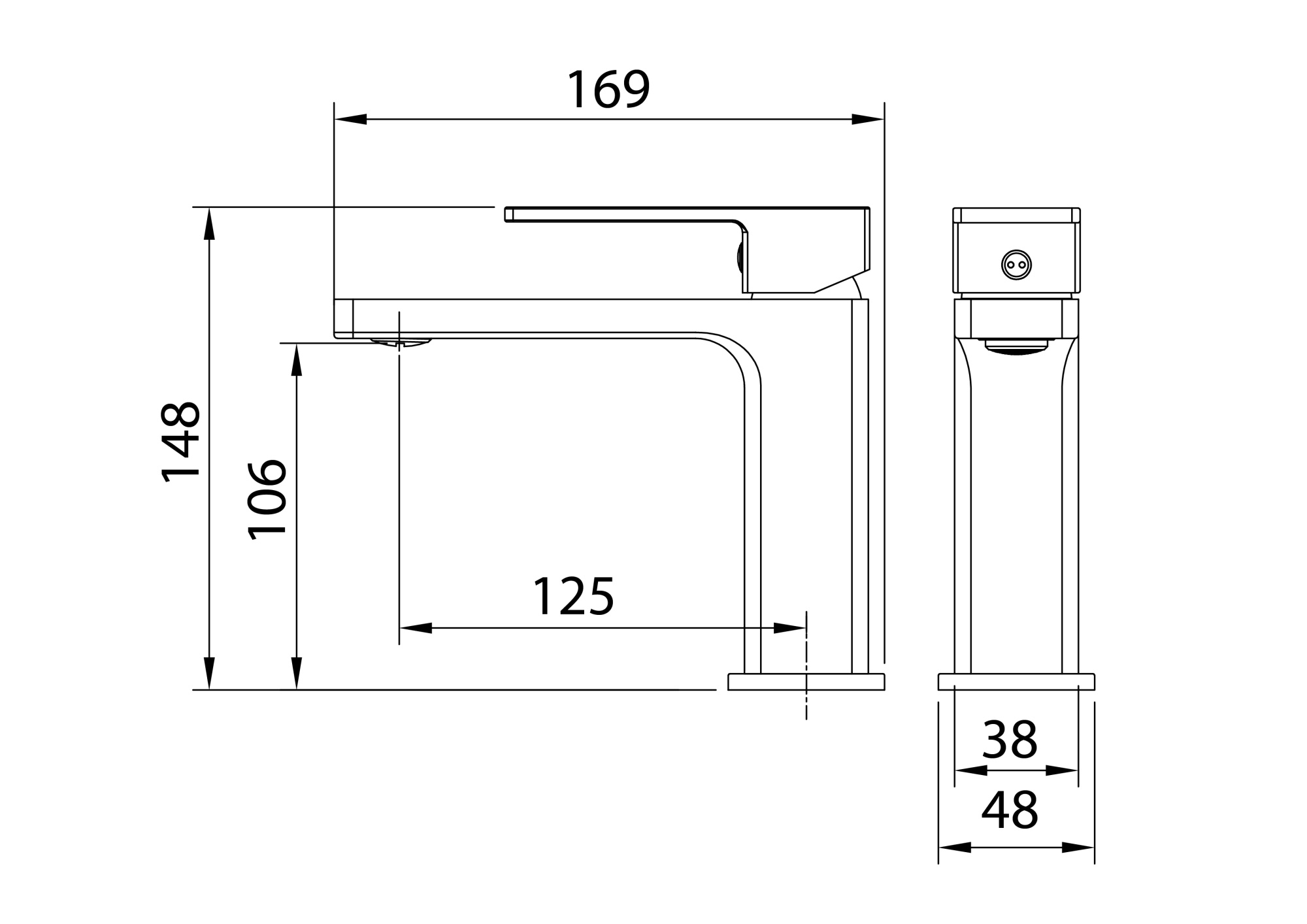Смеситель для раковины Grossman Style 510.K35.05.420 графит