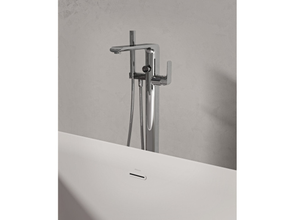 Смеситель для ванны Ravak Flat X070440 напольный 
без термостата хром