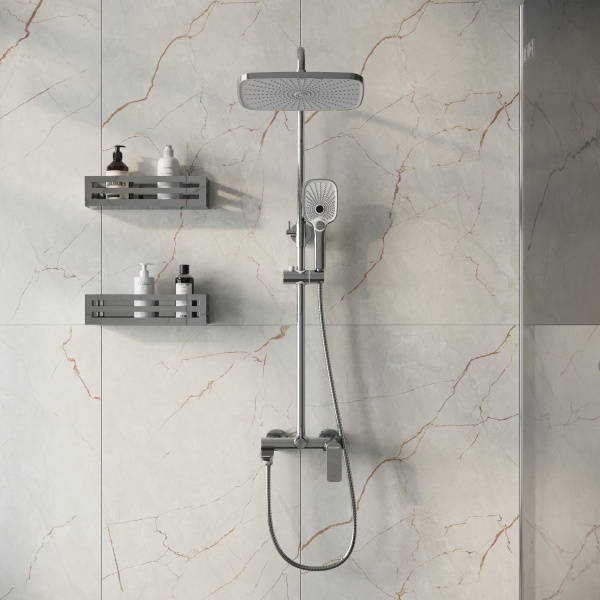 Душевая система со смесителем Grossman Advans 500.K35.09.100 монтаж настенная без термостата хром