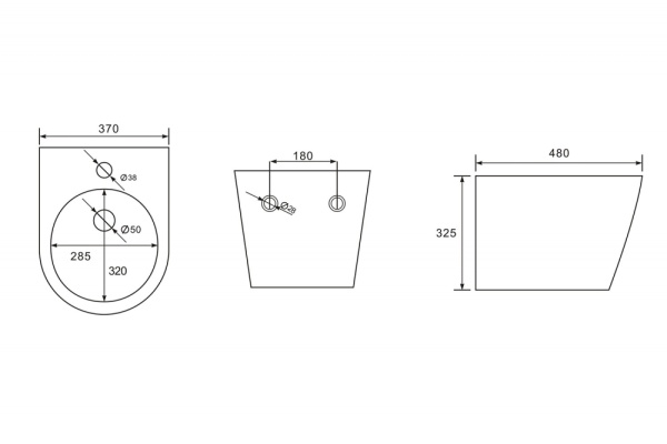 Биде подвесной Abber Bequem AC1151MW керамика, цвет белый матовый
