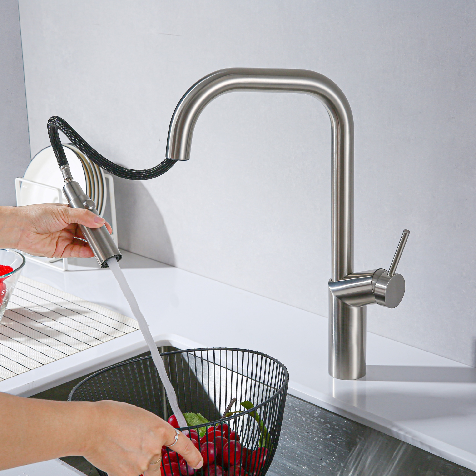 Смеситель для кухни Vincea  VKF-107BN без подключения к фильтру брашированный никель