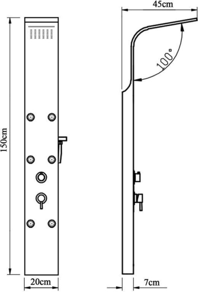 Душевая система со смесителем Aquanet Galaxy 209998 монтаж настенная без термостата хром
