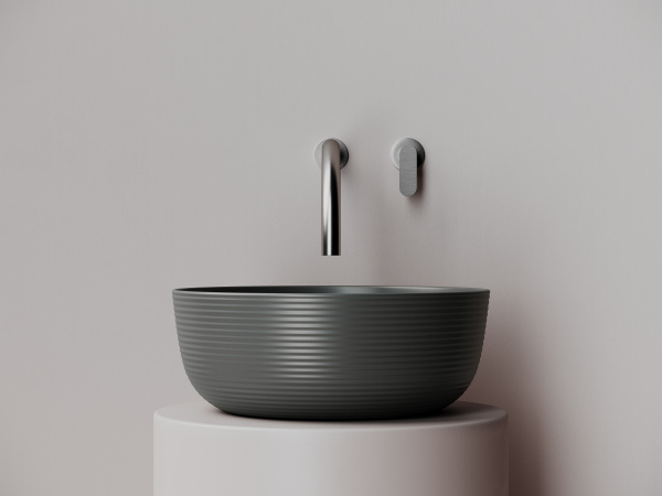 Раковина накладная круглая Ceramica Nova Element CN6073MDH фарфор цвет темно-серый матовый