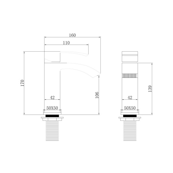 Смеситель для раковины Abber Wasserfall AF8610 хром