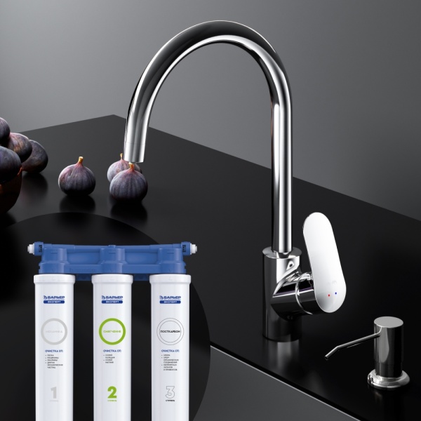 Смеситель для кухни Am.Pm Like F8007T00 с подключением к фильтру хром