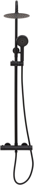 Душевая система со смесителем Allen Brau Eclipse 3.0 5.E1A11-31 монтаж настенная с термостатом черный матовый