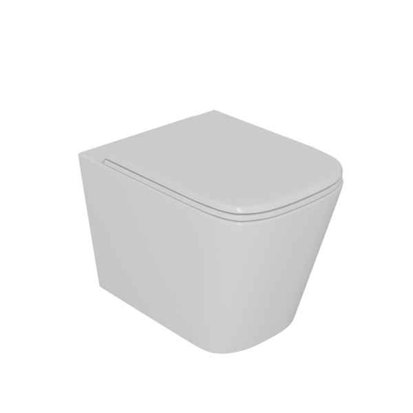 Унитаз подвесной D&amp;K Quadro DT1516016 Rimless фарфор белый