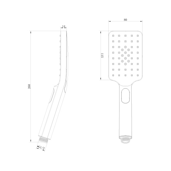 Лейка для душа Lemark  LM8123BL черный 