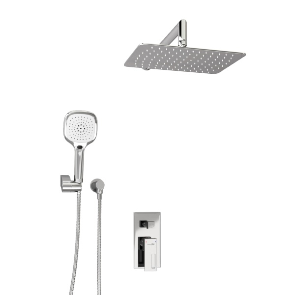 Душевая система со смесителем Wasserkraft  A16069 монтаж встраиваемая в стену без термостата хром