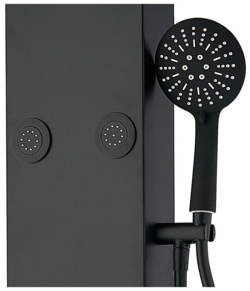 Душевая система со смесителем Aquanet Galaxy AP40-05 монтаж настенная без термостата черный