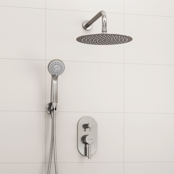 Душевая система со смесителем Wasserkraft  A16421 монтаж встраиваемая в стену без термостата серый