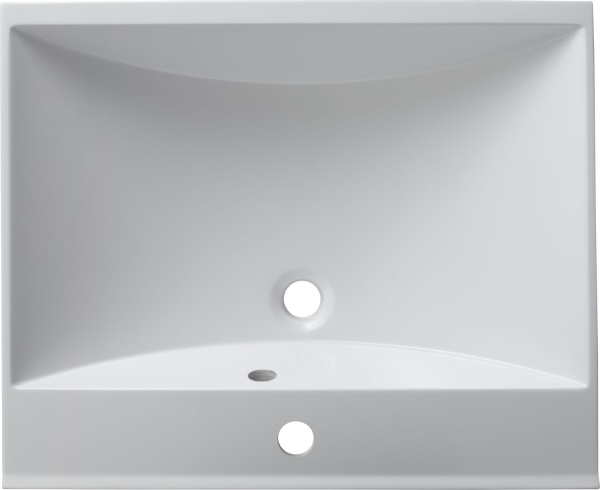 Раковина мебельная квадратная  Aquanet Нота 00281220 литьевой мрамор цвет белый