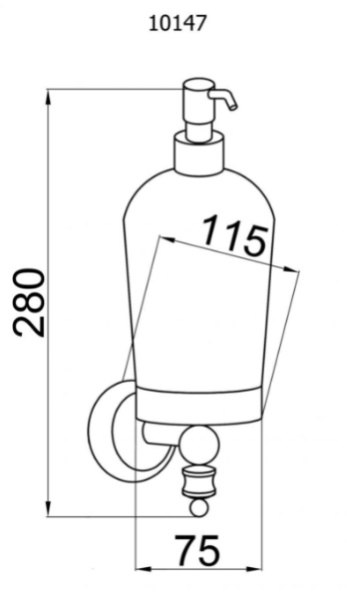 Диспенсер для мыла Boheme Vogue 10147 настенный Chrome