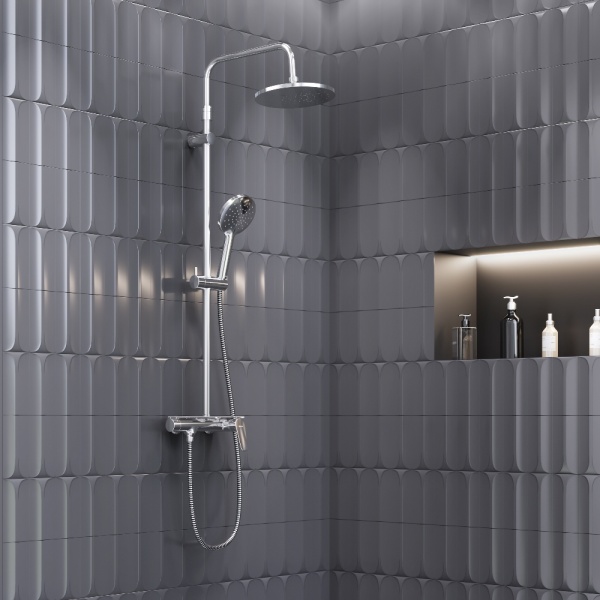 Душевая система со смесителем Damixa Jupiter 977780000 монтаж настенная без термостата хром