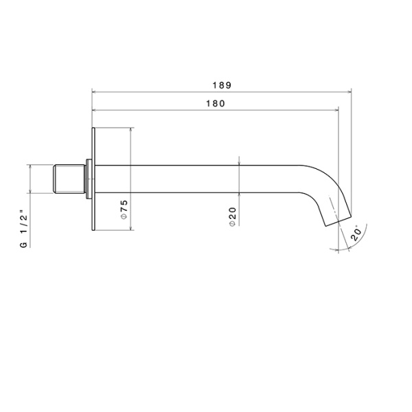 Излив для раковины Newform X-Steel 316 29499X.50.050 stainless steel 