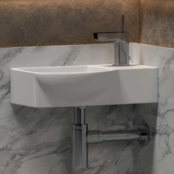 Раковина подвесная прямоугольная Ceramica Nova Element CN6039L фарфор цвет белый