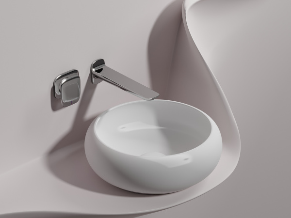 Раковина накладная круглая Ceramica Nova Element CN6050MW фарфор цвет белый матовый