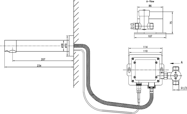 Смеситель для раковины Lemark Project LM4651CE хром