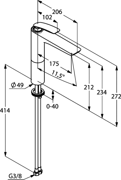Смеситель для раковины Kludi Balance 522960575 хром