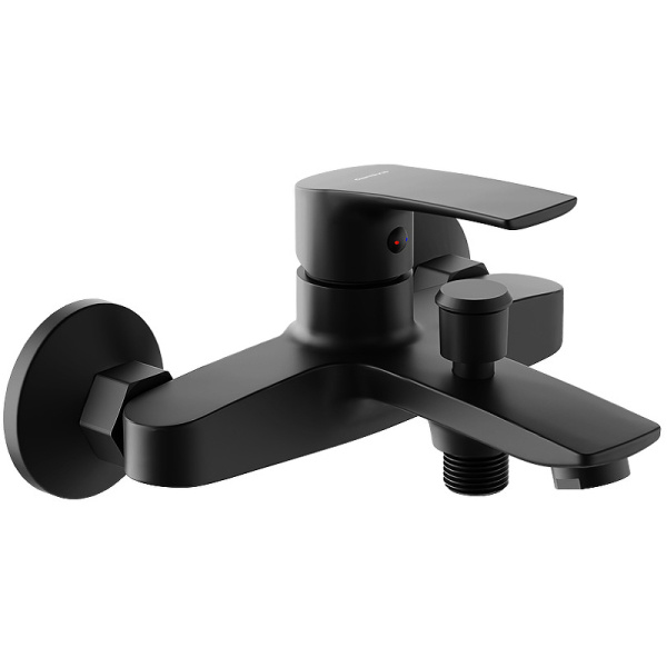 Смеситель для ванны или душа Damixa Eclipse 2.0 481000300 настенный 
без термостата черный матовый