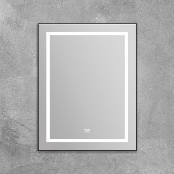 Зеркало с подсветкой BelBagno Kraft SPC-KRAFT-685-885-TCH-WARM-NERO 70x90 сенсор