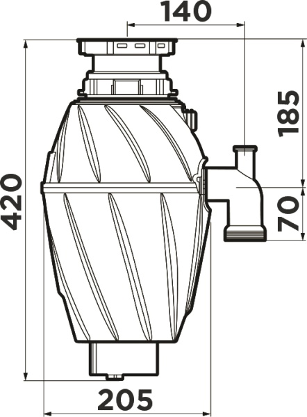Измельчитель пищевых отходов Omoikiri Nagare 4995058