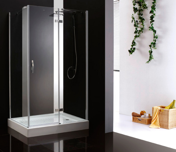 Душевой угол Cezares Bergamo BERGAMO-AH-1-90/100-C-Cr-R прямоугольная  стекла прозрачные, профиль хром