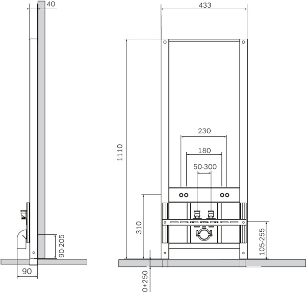 Инсталляция для биде Am.Pm  I032701 