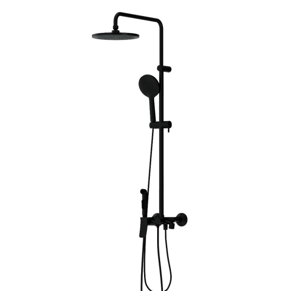 Душевая система со смесителем Damixa Jupiter 977770300 монтаж настенная без термостата черный