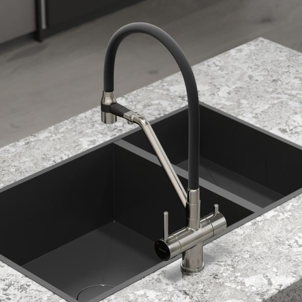 Смеситель для кухни Sancos Dora SC4003BN с подключением к фильтру брашированный никель