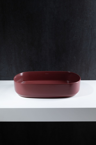 Раковина накладная овальная Allen Brau Fantasy 4.11022.BD керамика цвет красный